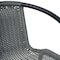 Flash Furniture Lila  Commercial Grade Indoor-Outdoor PE Rattan Restaurant Barstool with Black Aluminum Frame and Footrest in Gray, PK2 2-SDA-AD632032R-GY-GG - alternate 4